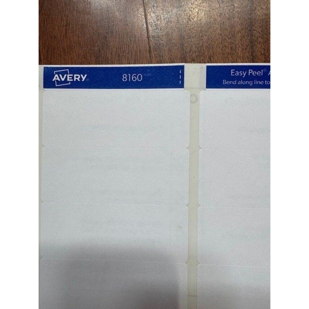 Avery‎ 8460 & 8160 Address Labels 240 Labels 1" x 2 5/8" - Picture 6 of 9